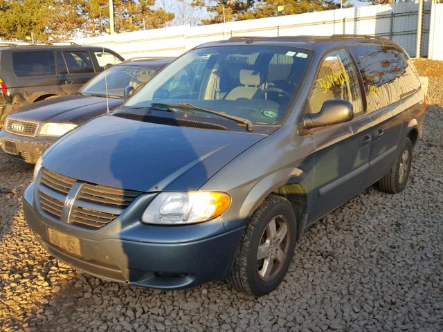 1D4GP24R47B187291 - 2007 DODGE GRAND CARA TEAL photo 2