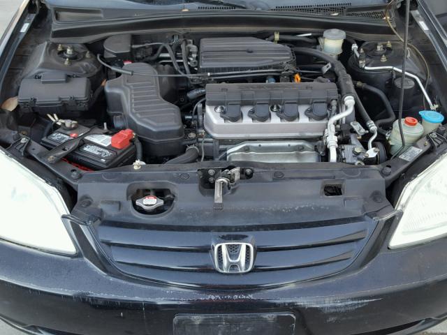 2HGES16571H570150 - 2001 HONDA CIVIC LX BLACK photo 7