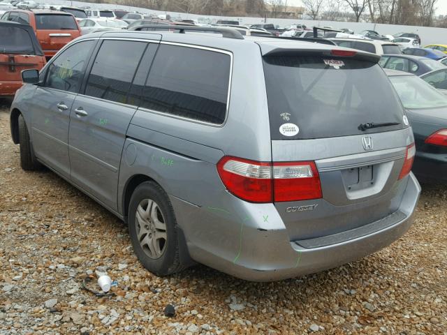 5FNRL384X7B096125 - 2007 HONDA ODYSSEY EX BLUE photo 3