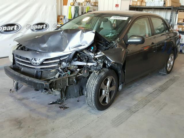 5YFBU4EE7DP122682 - 2013 TOYOTA COROLLA BA GRAY photo 2