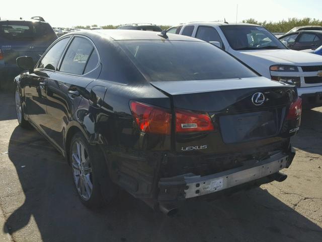 JTHBK262872046096 - 2007 LEXUS IS 250 BLACK photo 3