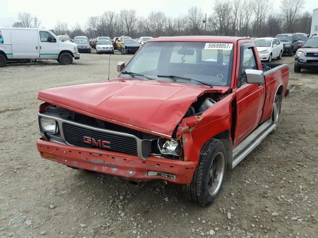 1GTCS14Z0M2523809 - 1991 GMC SONOMA RED photo 2