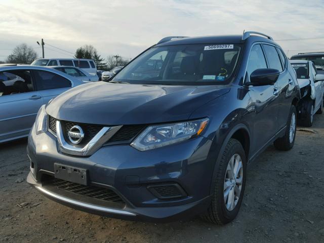 JN8AT2MV1GW152359 - 2016 NISSAN ROGUE S BLUE photo 2