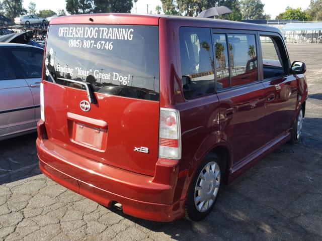 JTLKT324064096008 - 2006 TOYOTA SCION XB წითელი ფოტო 4