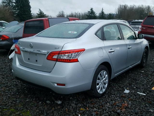 3N1AB7AP9FL648325 - 2015 NISSAN SENTRA S SILVER photo 4