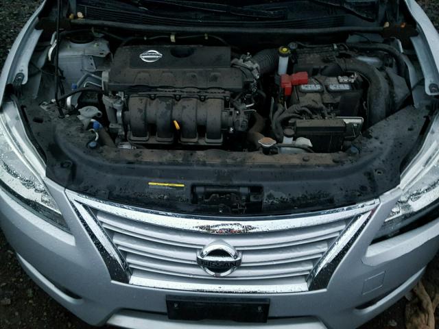 3N1AB7AP9FL648325 - 2015 NISSAN SENTRA S SILVER photo 7