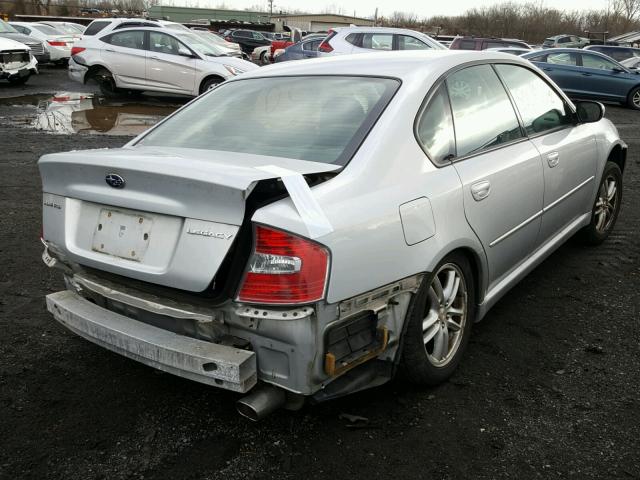 4S3BL616157229775 - 2005 SUBARU LEGACY 2.5 SILVER photo 4