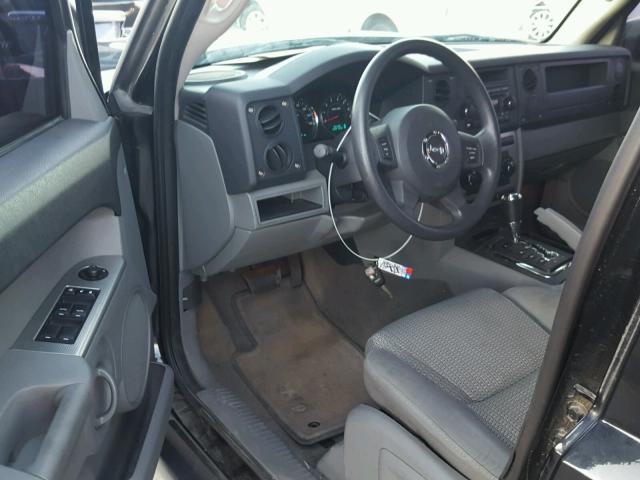 1J8HG48K37C633153 - 2007 JEEP COMMANDER შავი ფოტო 9