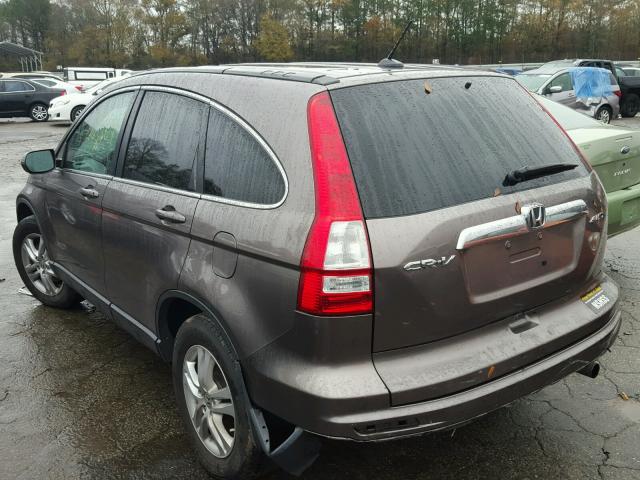 5J6RE4H75BL016370 - 2011 HONDA CR-V EXL BROWN photo 3