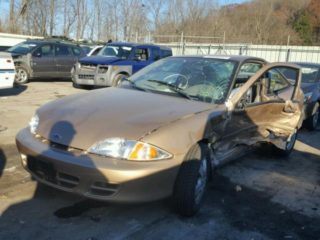 1G1JC1245Y7206461 - 2000 CHEVROLET CAVALIER GOLD photo 2