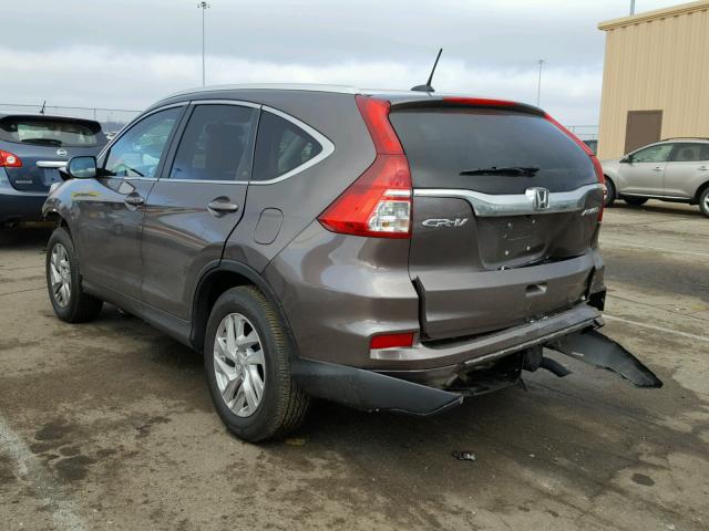 2HKRM4H76FH635806 - 2015 HONDA CR-V EXL BROWN photo 3