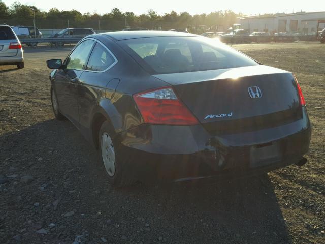 1HGCS12329A021865 - 2009 HONDA ACCORD LX BLACK photo 3