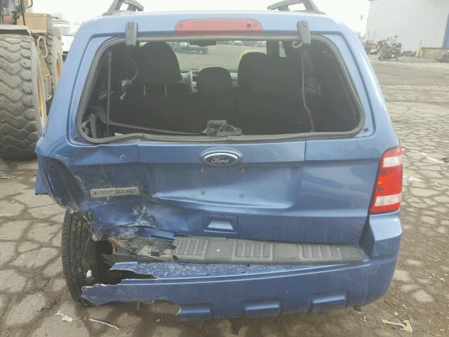 1FMCU0D75AKA11585 - 2010 FORD ESCAPE XLT BLUE photo 9