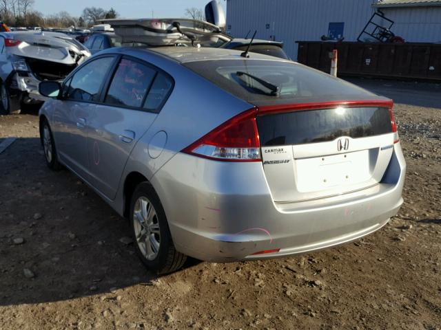 JHMZE2H73AS033956 - 2010 HONDA INSIGHT EX GRAY photo 3