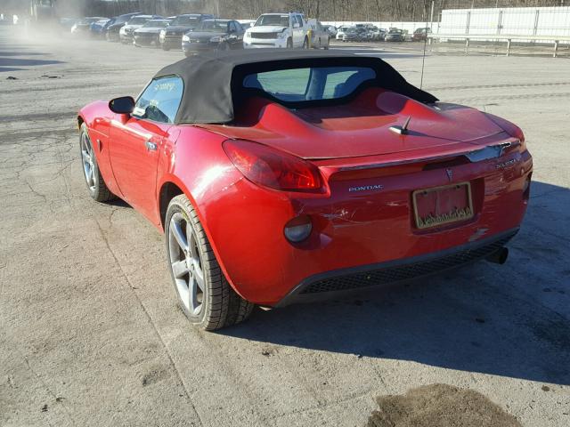 1G2MB35B77Y138660 - 2007 PONTIAC SOLSTICE RED photo 3