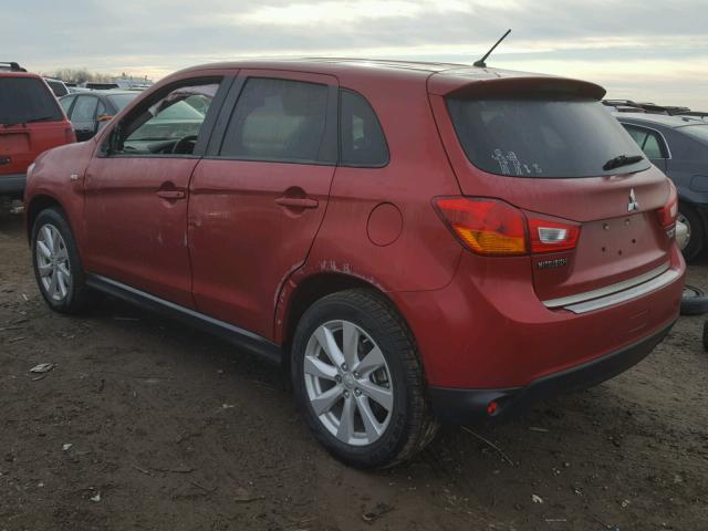 4A4AR3AUXEE013502 - 2014 MITSUBISHI OUTLANDER RED photo 3