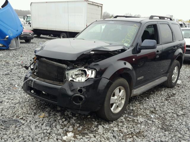 1FMCU03148KE65799 - 2008 FORD ESCAPE XLT BLACK photo 2