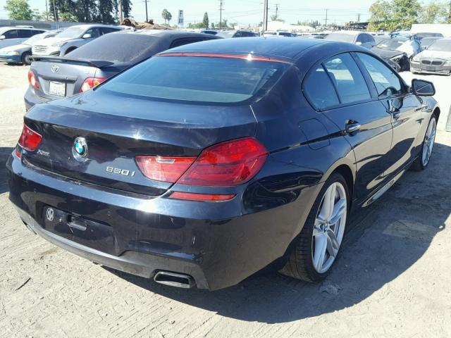 WBA6B4C58FD761134 - 2015 BMW 650 XI BLUE photo 4