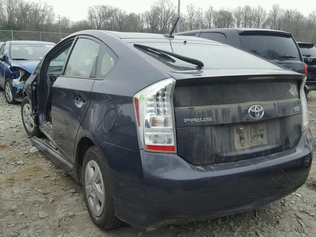 JTDKN3DU9B0291996 - 2011 TOYOTA PRIUS GRAY photo 3