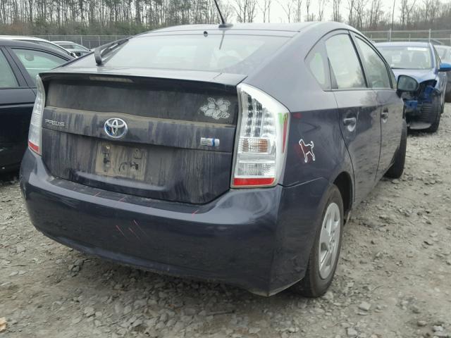 JTDKN3DU9B0291996 - 2011 TOYOTA PRIUS GRAY photo 4