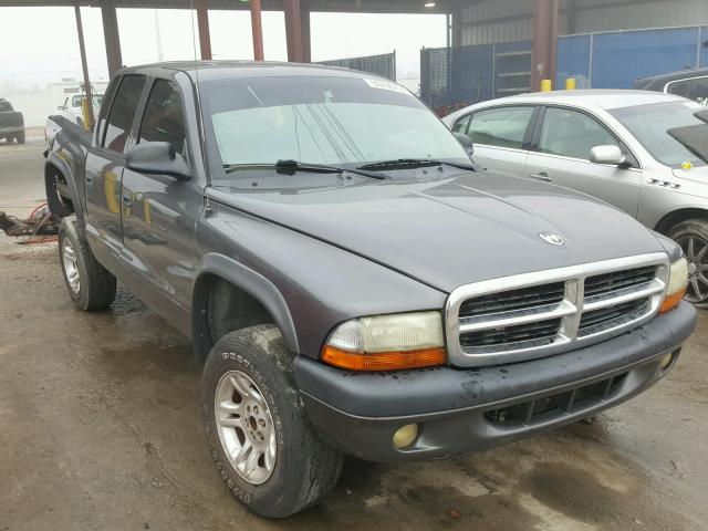 1D7HG38N94S574452 - 2004 DODGE DAKOTA QUA GRAY photo 1