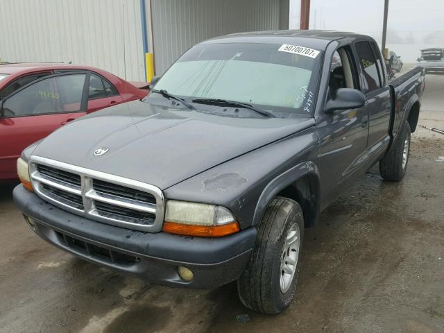 1D7HG38N94S574452 - 2004 DODGE DAKOTA QUA GRAY photo 2