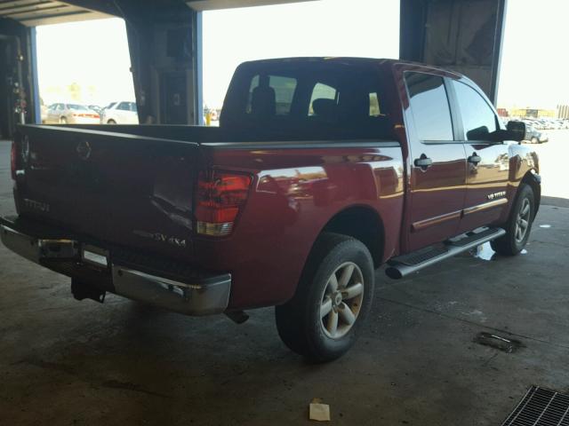 1N6BA0EC4EN508651 - 2014 NISSAN TITAN S RED photo 4