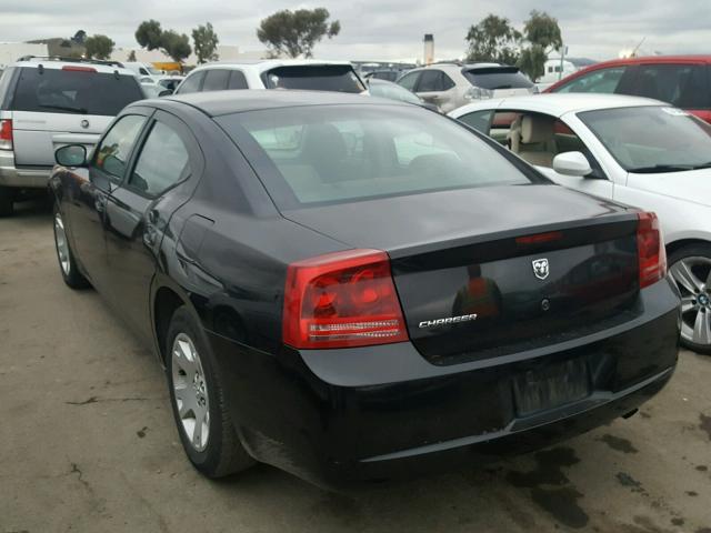 2B3KA43R97H760930 - 2007 DODGE CHARGER SE BLACK photo 3