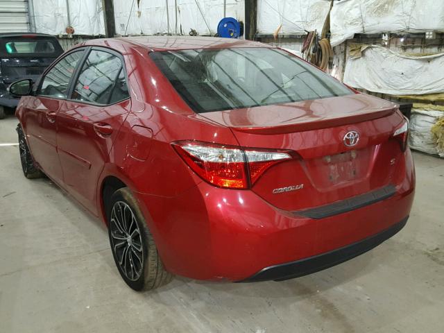 2T1BURHE0GC658273 - 2016 TOYOTA COROLLA L RED photo 3