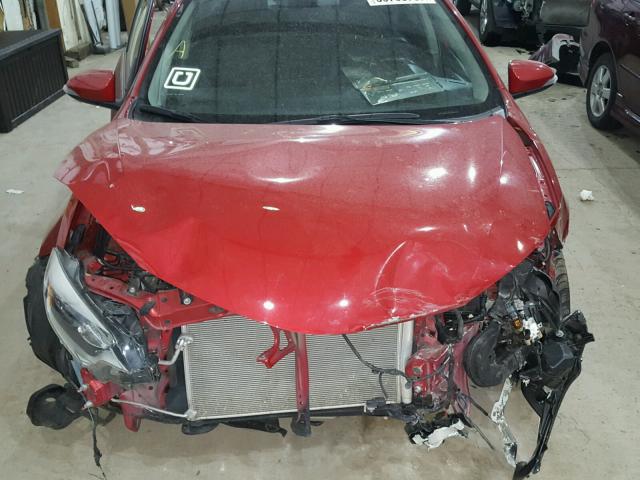 2T1BURHE0GC658273 - 2016 TOYOTA COROLLA L RED photo 7