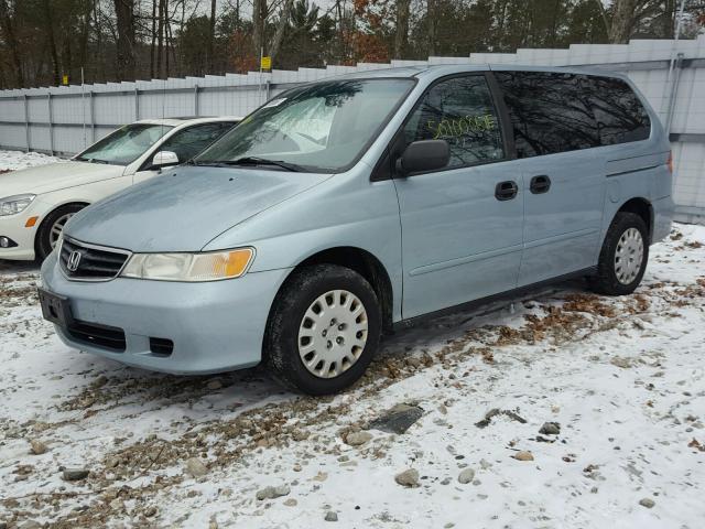 5FNRL18504B093582 - 2004 HONDA ODYSSEY LX TEAL photo 2