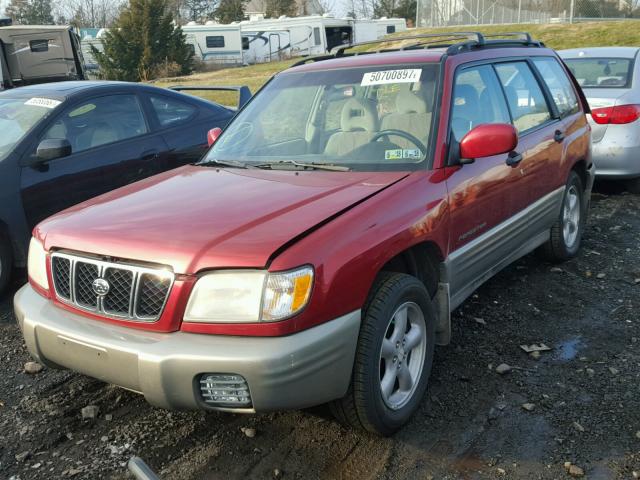 JF1SF65591H745224 - 2001 SUBARU FORESTER S RED photo 2