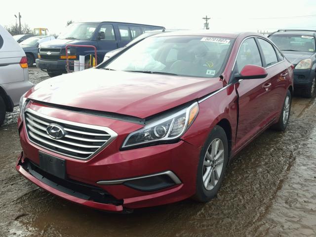 5NPE24AF2GH426702 - 2016 HYUNDAI SONATA SE RED photo 2