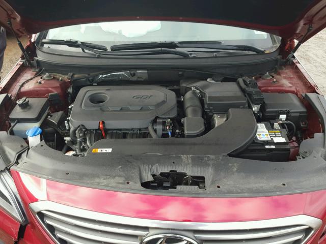 5NPE24AF2GH426702 - 2016 HYUNDAI SONATA SE RED photo 7