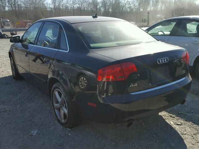 WAUDH78E87A202055 - 2007 AUDI A4 3.2 QUA BLACK photo 3