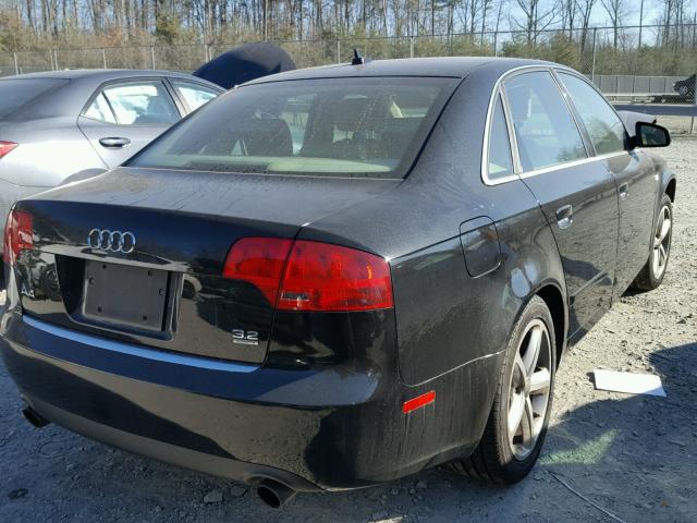 WAUDH78E87A202055 - 2007 AUDI A4 3.2 QUA BLACK photo 4