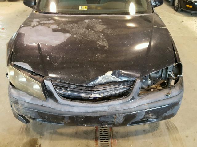 2G1WF52E249356744 - 2004 CHEVROLET IMPALA BLACK photo 7