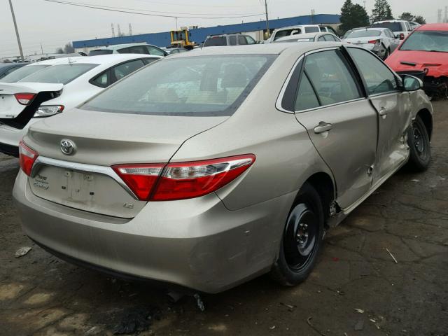 4T4BF1FK3FR450637 - 2015 TOYOTA CAMRY LE TAN photo 4