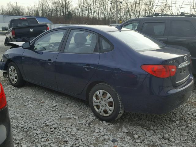 KMHDU4AD2AU887170 - 2010 HYUNDAI ELANTRA BL BLUE photo 3