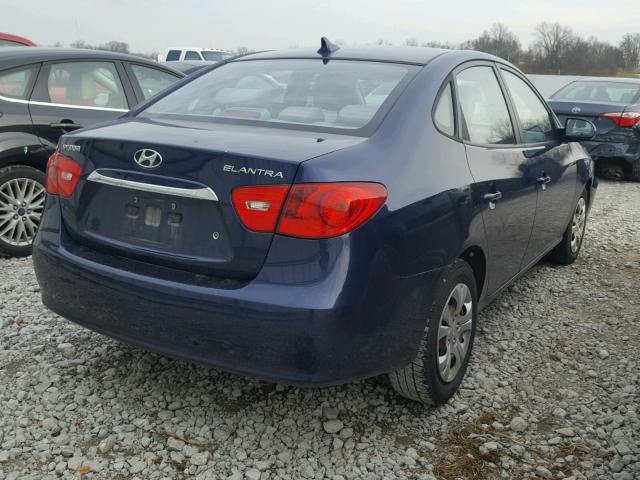 KMHDU4AD2AU887170 - 2010 HYUNDAI ELANTRA BL BLUE photo 4