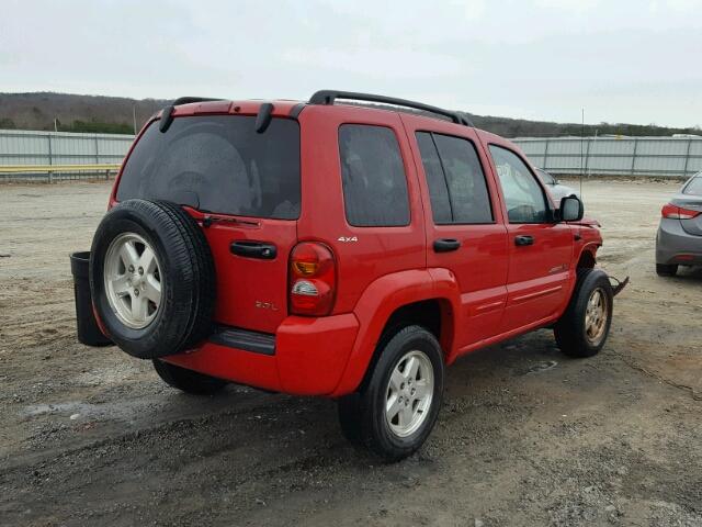 1J4GL58K32W109474 - 2002 JEEP LIBERTY LI RED photo 4