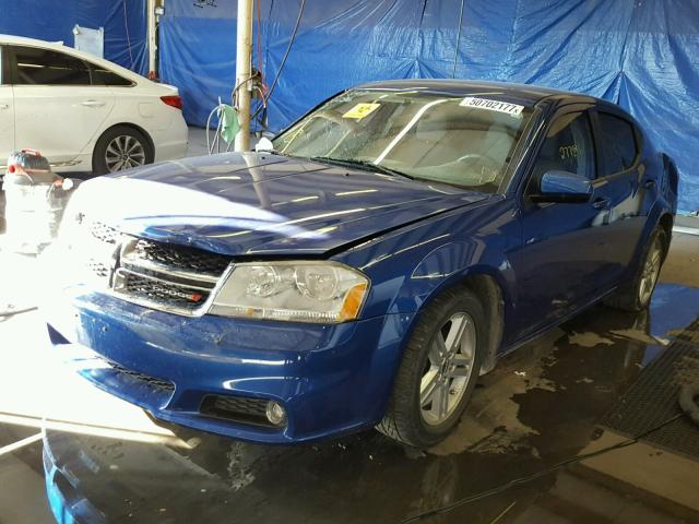 1C3CDZCBXDN731163 - 2013 DODGE AVENGER SX BLUE photo 2