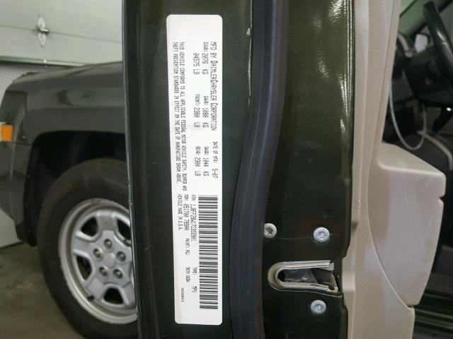 1J8FF28W17D355901 - 2007 JEEP PATRIOT SP GREEN photo 10