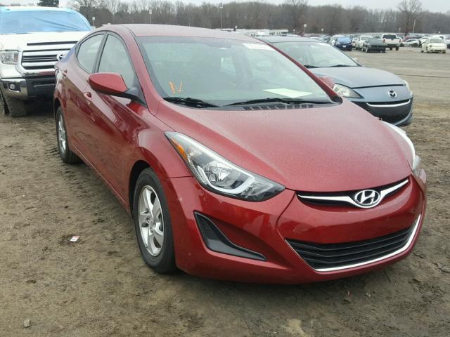 5NPDH4AE0EH508491 - 2014 HYUNDAI ELANTRA SE MAROON photo 1