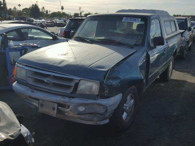 1FTCR10A2TPB00100 - 1996 FORD RANGER GREEN photo 2