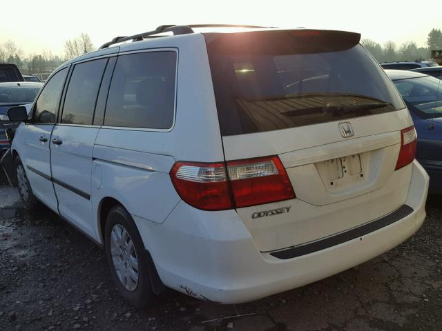 5FNRL38257B088481 - 2007 HONDA ODYSSEY LX WHITE photo 3