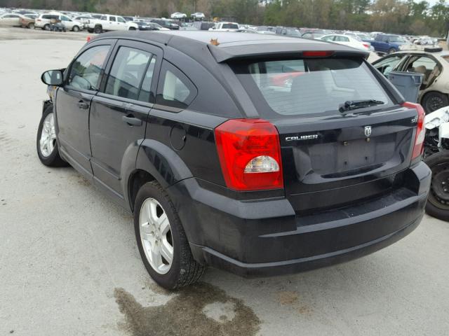 1B3HB48B37D147718 - 2007 DODGE CALIBER SX BLACK photo 3