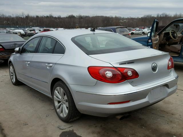 WVWNP7AN4BE728978 - 2011 VOLKSWAGEN CC SPORT SILVER photo 3