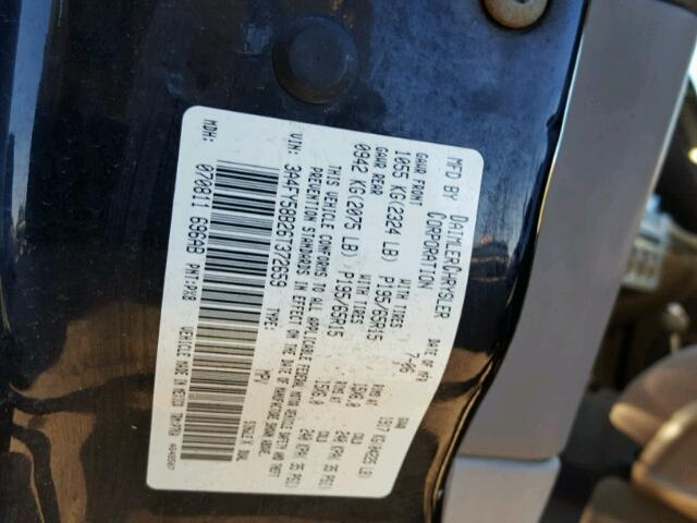 3A4FY58B26T372659 - 2006 CHRYSLER PT CRUISER BLACK photo 10