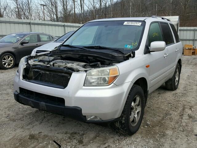 2HKYF18606H516239 - 2006 HONDA PILOT EX SILVER photo 2